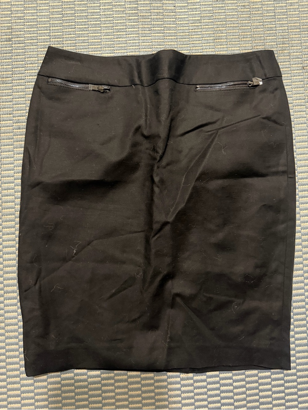 Calvin Klein Black Maxi Pencil Skirt with Zip Accents